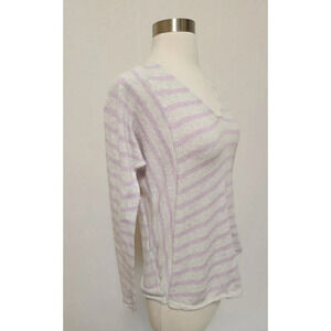Lilly Pulitzer Womens Sweater Purple Stripes Size XS 100% Cotton